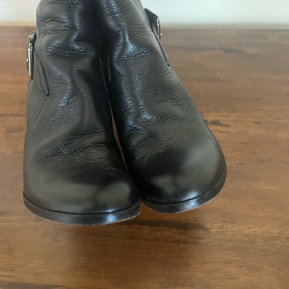 Christian Dior Leather Pull On Tall Black Heel Boots Sz 36 - Picture 10 of 13